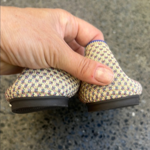 Rothy's Cream and Blue Flats Comfortable Slip-On Design - Picture 4 of 4